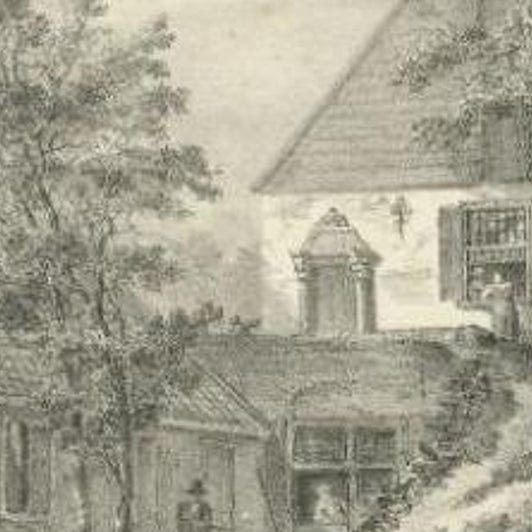 Antique Print of the Zonnenburg Rampart in Utrecht, The Netherlands, c.1830