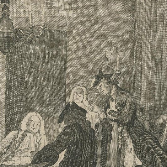 Etching on Chine Collé After the Painting by Cornelis Troost, ca.1850