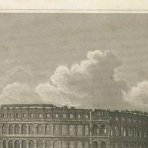 Antique Print of the Pula Arena by Meyer, 1847
