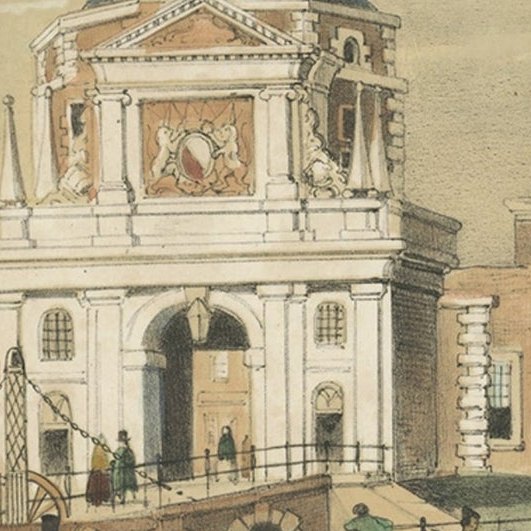 Antique Print of the Wittevrouwenpoort in Utrecht, The Netherlands, c.1860