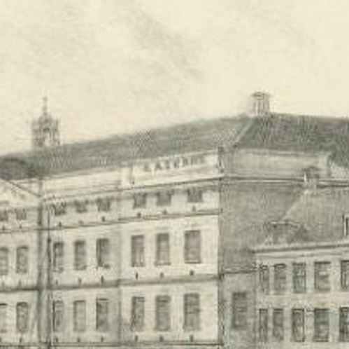 Antique Print of the 'Willems Kazerne' in Utrecht, the Netherlands, c.1830