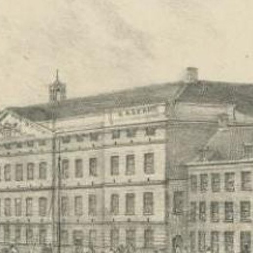 Antique Print of the 'Willems Kazerne' in Utrecht, the Netherlands, circa 1830