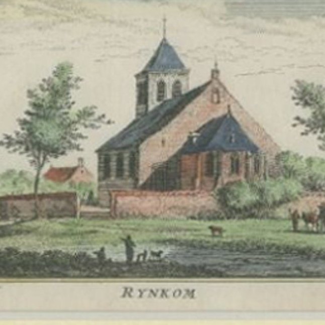 Antique Print of the Village of Renkum by Rademaker, c.1730