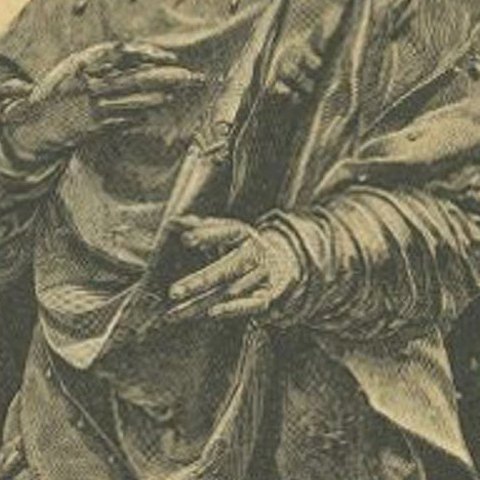 Antique Print of a Statue of Henry II, c.1880
