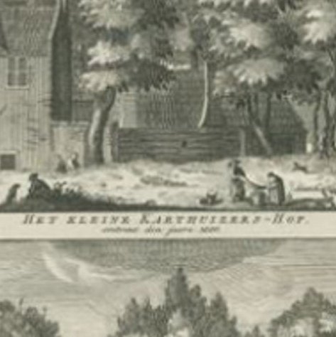 Antique Print of the 'Karthuizers Hof' in Amsterdam, The Netherlands, c.1760