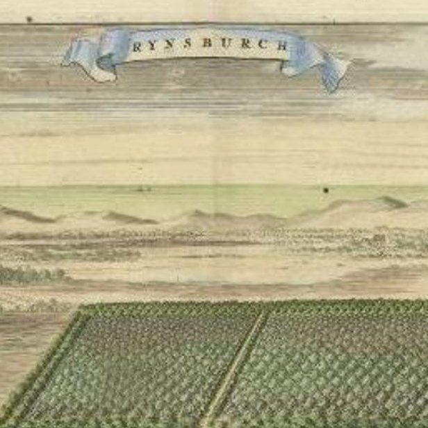 Handcolored Print of an Estate by Smallegange, Zeeland, The Netherlands, 1696