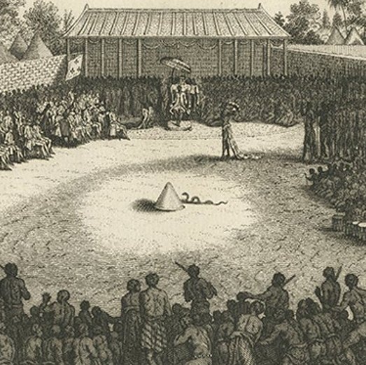 Antique Print of the Coronation of the King of Ouidah in Africa, 1748