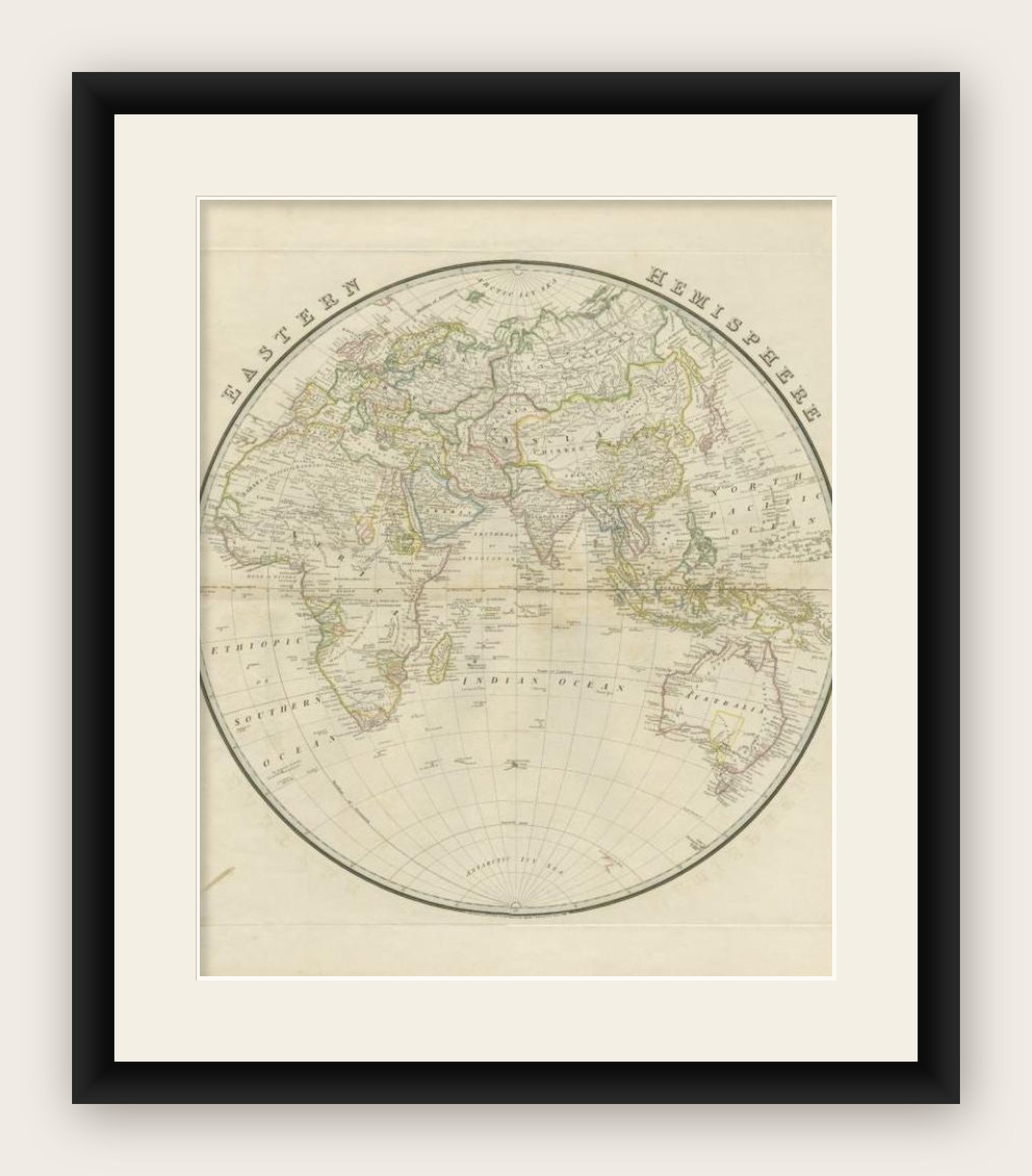 Antique Map of the Eastern Hemisphere by Wyld, 1842