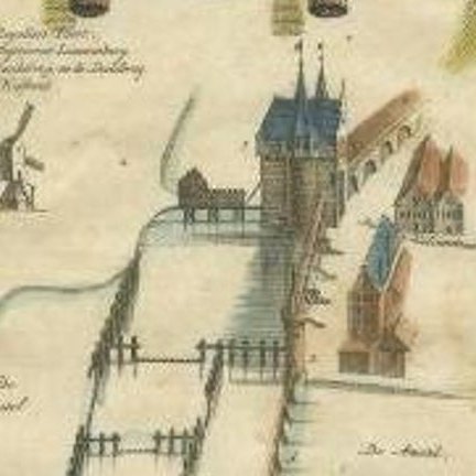 Antique Print of the 'Regulierspoort' in Amsterdam by Wagenaar, c.1760
