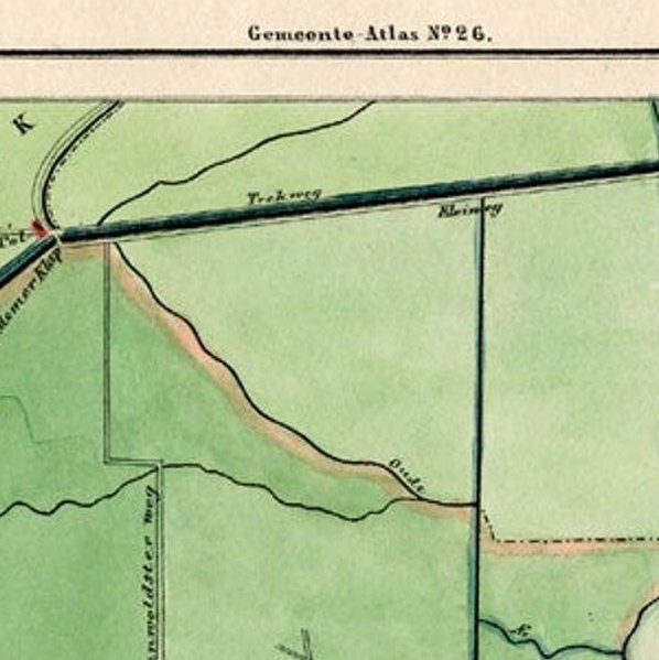 Antique Map of the Township of Meeden in Groningen, the Netherlands, 1862