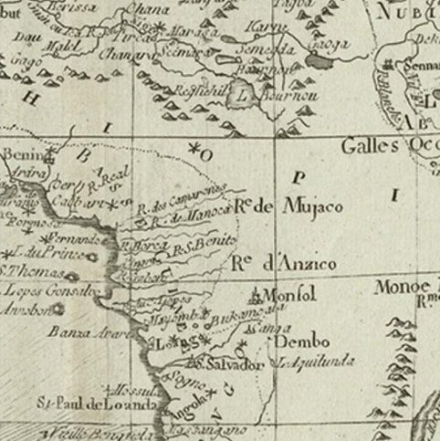 Antique Map of Africa with Ocean Currents and Other Details, C.1780