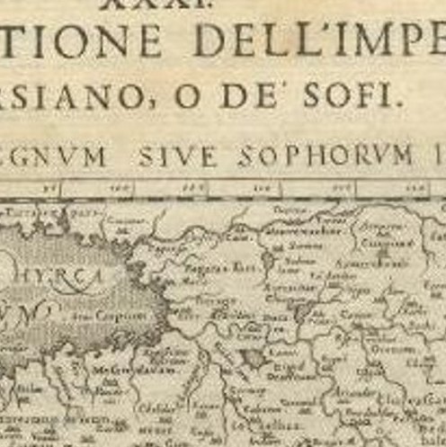 Very Old Antique Map of the Persian Empire by Magini, c.1597